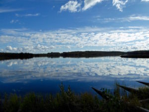 Wolken im See