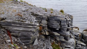 Schieferfelsen am Porsangerfjord