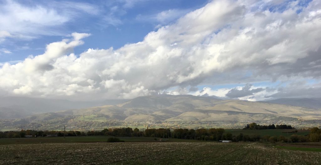 Aussicht bei Alp, Katalonien, Spanien