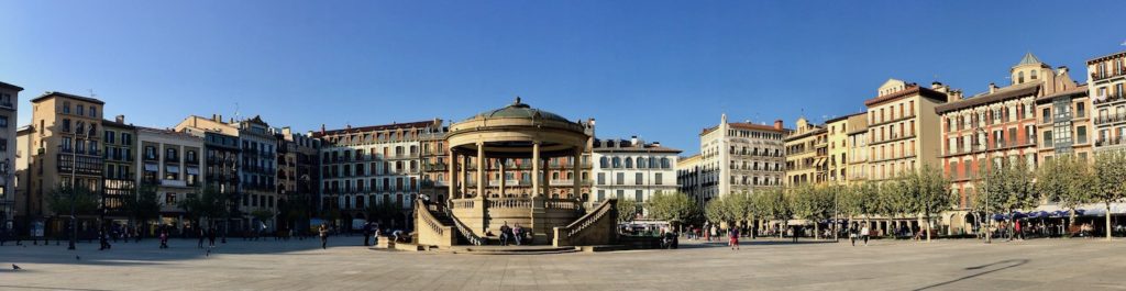 Plaza del Castillo, Pamplona, Navarra, Spanien
