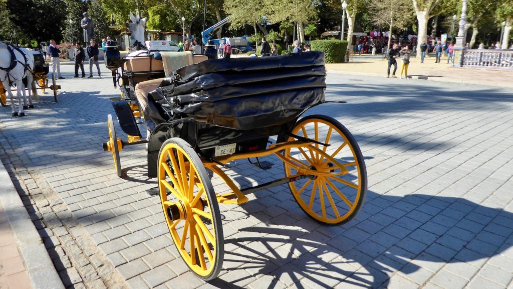 Perdekutsche in Sevilla, Spanien