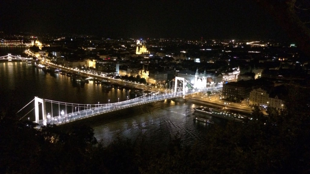 Elisabethbrücke bei Nacht