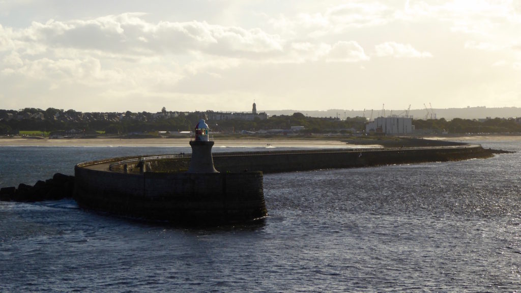 Leuchtturm Newcastle Hafen in Abendstimmung